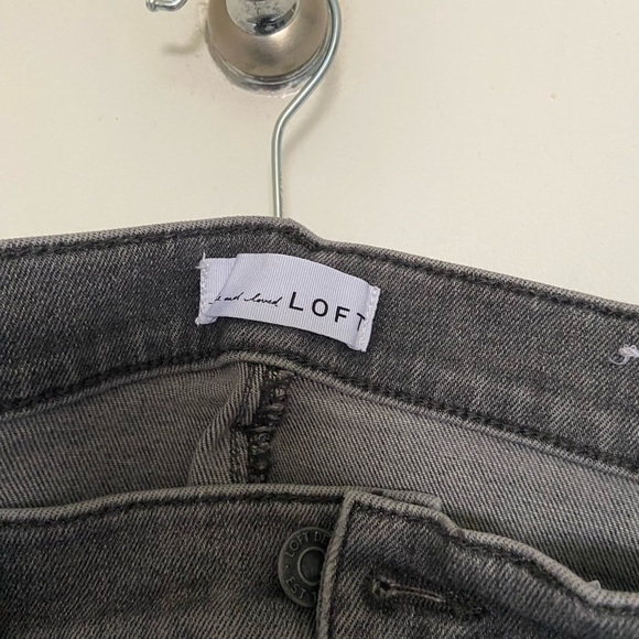 Loft grey jeans only worn once. Too long for me. - Picture 2 of 3